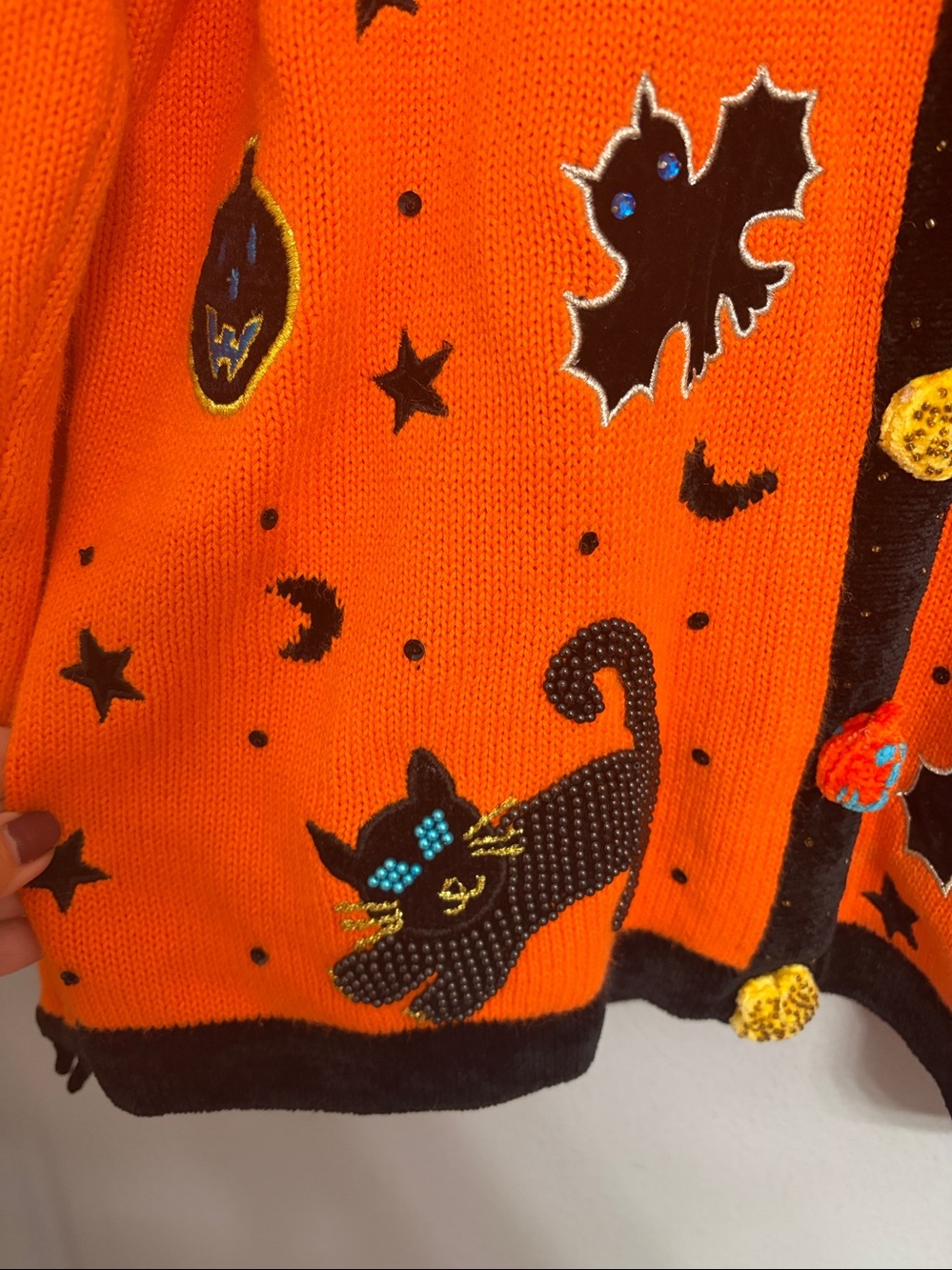 Vintage Rare Berek 2 by Takako Sakon Halloween Cardigan Sweater size M - Picture 9 of 10